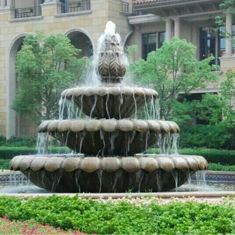 大剛雕塑 定制石噴泉與歐式動(dòng)物石獅噴泉的藝術(shù)之美
